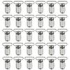 25pcs 1" Pacifier Suspender Clips, Marrywindix Pacifier Clips for Making Pacifier Holders Bib Clips Toy Holder Silver view 1
