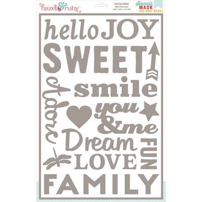Hazel and Ruby 12 x 8-inch Everyday Words Stencil Mask