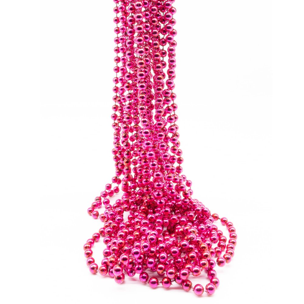 Windy City Novelties 12-Pack - 33" 7mm Mardi Gras Bead Necklaces in Vibrant Colors for Mardi Gras and St. Patricks Day Celebrations
