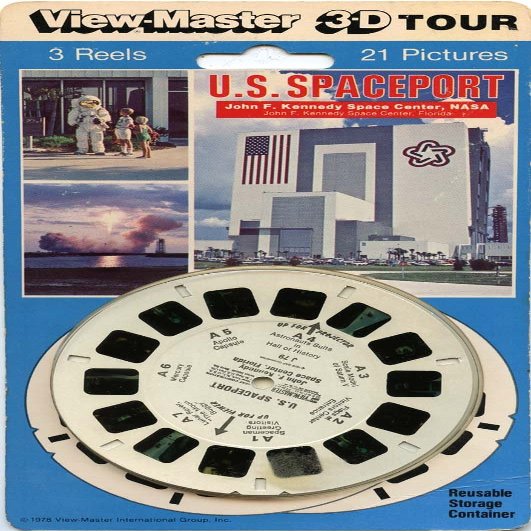 US Spaceport, JFK Space Center Florida NASA - Classic ViewMaster - 3 Reels on Card- New