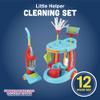 Constructive Playthings Little Helper 12-Piece Kids Cleaning Set with Toy Vacuum, Cart, Broom, and Mop, Pretend Play Toddler Cleaning Toy Set for Kids Ages 3+, Multicolor view 2
