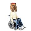 Collectable Yorkshire Terrier Wheelchair Figurine view 1