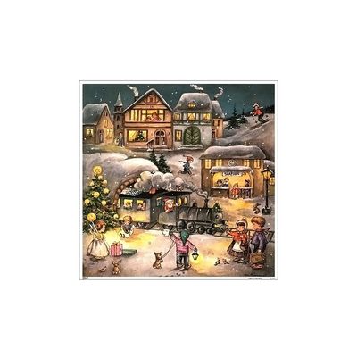 Alexander Taron Korsch Advent - Santa Train - 11.75" H x 11.75" W x .1"