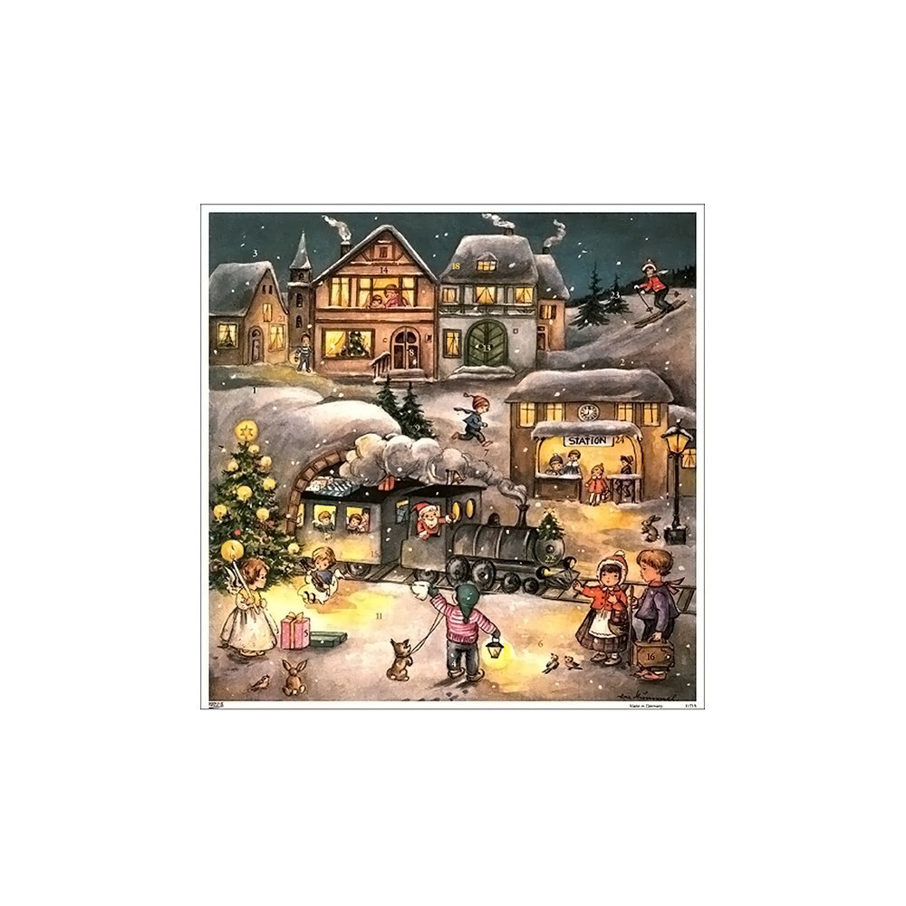 Alexander Taron Korsch Advent - Santa Train - 11.75" H x 11.75" W x .1"