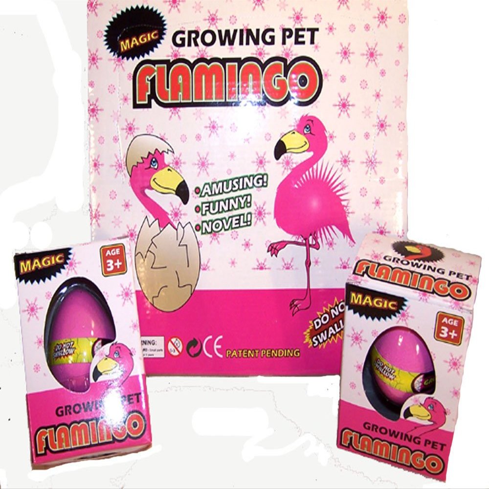 2 Pieces of Magic Growing Flamingo Eggs Novelty Toy
