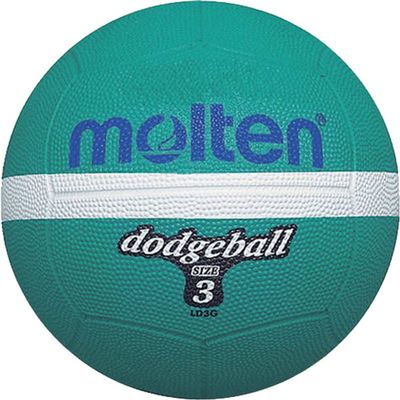 Molten Green Rubber Dodgeball (Green - Size 3), One Size