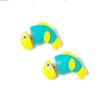 Fish Front and Back Earrings - Yellow & Blue view 1