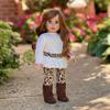 18 inch Dol Clothes - Fashion Safari - 3 Piece 18 inch Doll Outfit - Ivory Velvet Tunic, Cheetah Leggings and Fringed Boots - (Doll Not Included) view 4