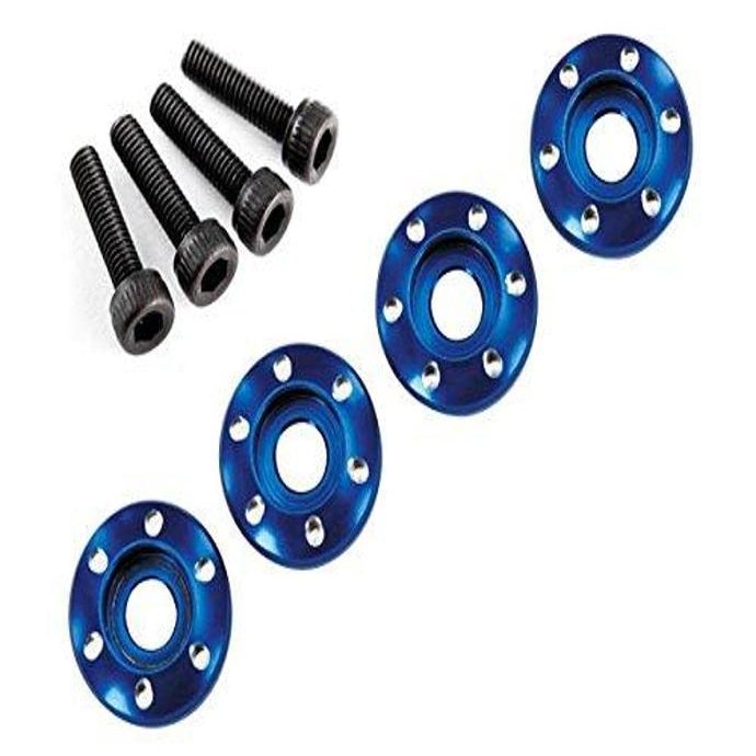Traxxas Machined Aluminum CS 4 Wheel Nut Washer, 3 x 12mm, Blue