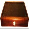 21" Backgammon Board Game Set, Wood & Crocodile Leather, Pieces & Dices view 2