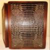 21" Backgammon Board Game Set, Wood & Crocodile Leather, Pieces & Dices view 4