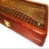 16" Backgammon Board Game Set, Wood & Crocodile Leather, Pieces & Dices view 3