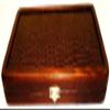 16" Backgammon Board Game Set, Wood & Crocodile Leather, Pieces & Dices view 2
