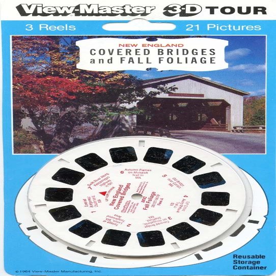 New England Covered Bridges and Fall Foliage - Classic ViewMaster - 3 Reels - New