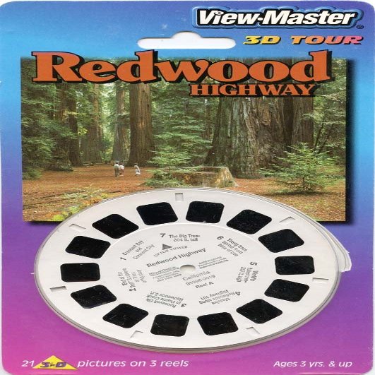 Redwood Highway, California - Classic ViewMaster - 3 Reels on Card - New