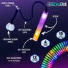 UltraPoi HelixPoi Set w/Non-LED Knob Handles - 70+ Color Modes - LED Poi Glow Stick Lights w/Soft Durable Cases & Adjustable Leashes - Ideal Flow Arts for Music Festivals, Parties & Raves view 3