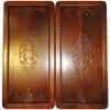 20" Backgammon Board Game Set, Carved Wood, Pieces & Dices view 1