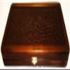 20" Backgammon Board Game Set, Wood & Crocodile Leather, Pieces & Dices view 2