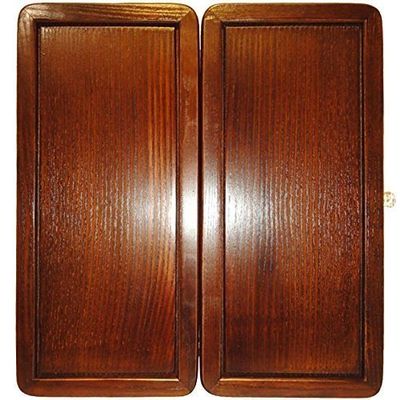 16" Backgammon Board Game Set, Wood, Pieces & Dices