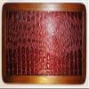15" Backgammon Board Game Set, Wood & Crocodile Leather, Pieces & Dices view 2