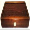15" Backgammon Board Game Set, Wood & Crocodile Leather, Pieces & Dices view 3