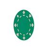 CHH 2602W-GRN 25 Piece Suited Clay Composite Poker Playing Chips, Green and White view 1