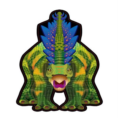 WindNSun Stegosaurus Rip-Stop Nylon Kite, 49 Inches Tall