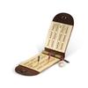 Walnut Studiolo Travel Cribbage Board Birch Plywood with Dark Brown Leather view 1