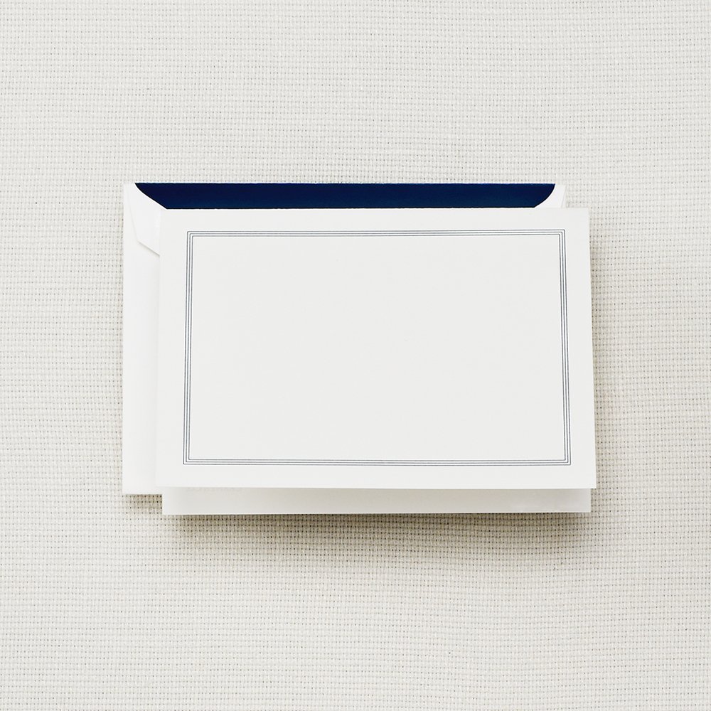 Crane & Co. Navy Triple Hairline Note