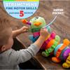 Buckle Toys - Bentley Caterpillar - Travel with Toddler Must Have Activity Toy - Fine Motor Skill Development - Counting and Color Recognition Stuffed Animal view 2