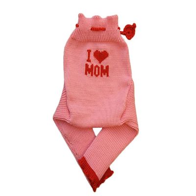 100% merino wool baby soaker diaper cover longies (S, Pink-Red)