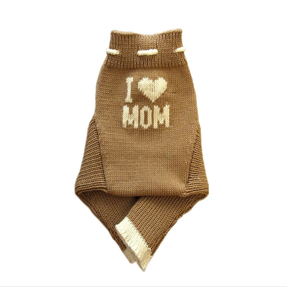100% merino wool baby soaker diaper cover longies (L, Brown-Natural white)