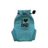100% merino wool baby knitted soaker diaper cover (L, Aqua blue-Dark grey) view 1