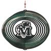 SWEN Products Minot State Beavers Circle Swirly Metal Wind Spinner view 1
