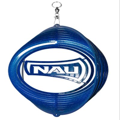 SWEN Products Northern Arizona Lumberjacks Circle Swirly Metal Wind Spinner