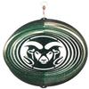 SWEN Products Colorado State Rams Circle Swirly Metal Wind Spinner view 1