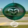 SWEN Products Colorado State Rams Circle Swirly Metal Wind Spinner view 2
