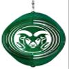 SWEN Products Colorado State Rams Circle Swirly Metal Wind Spinner view 3