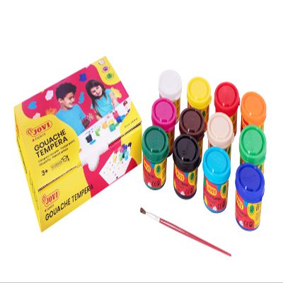 JOVI 152818 - School Tempera 35ml, Assorted Colors - Box of 12 tins