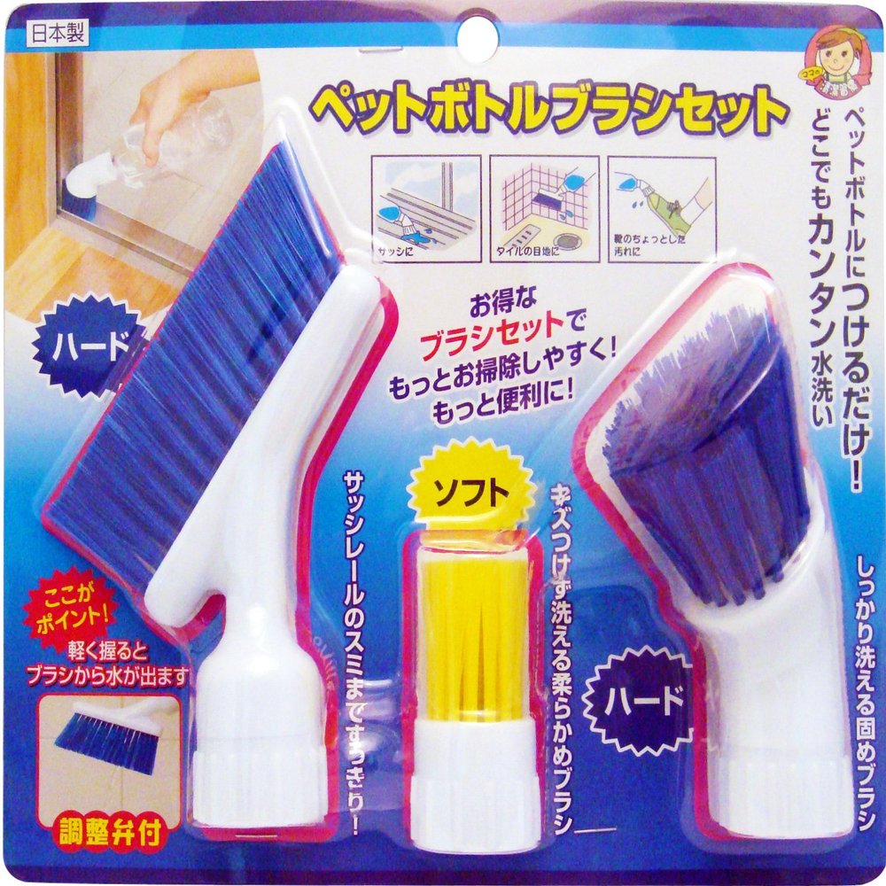 Aiwa Groove Cleaning Brush, Easy to Clean, Plastic Bottle Brush
