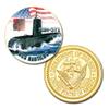U.S Navy USS Nautilus (SSN-571) printed Challenge coin view 1