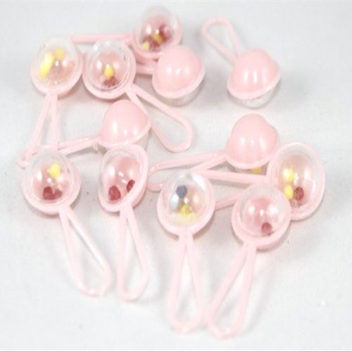 Pink 1.5" Baby Rattle Shower Favors 144 Pieces