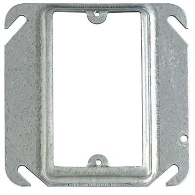 1-Gang Square Mud Ring- Silver