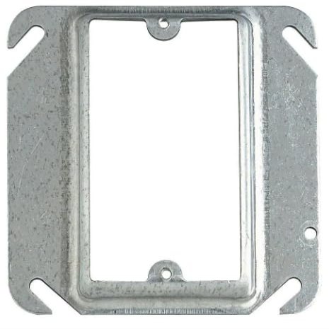 1-Gang Square Mud Ring- Silver
