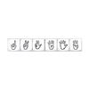Koplow Games d6 20mm Number Dice 1-6 & 7-12 - Sign Language (6) view 1