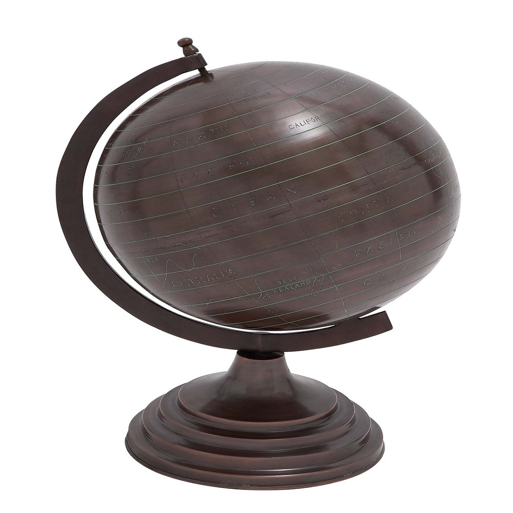 Deco 79 Metal Globe, 13 by 19-Inch