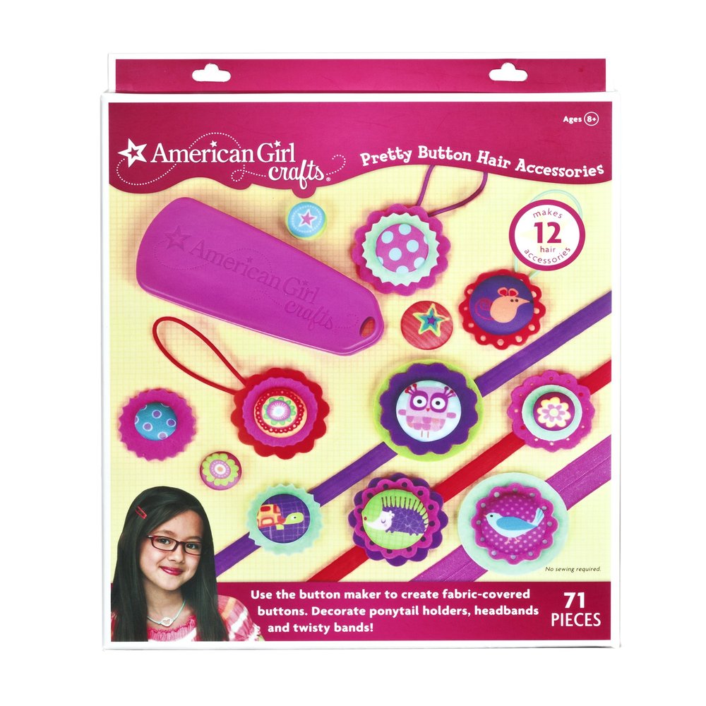 American Girl Crafts Pretty Button Hair Accessories