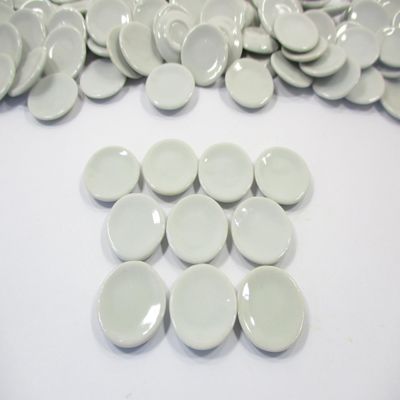 10x20mm White Round Plate Dish Dollhouse Miniature Ceramic Kitchenware 10822