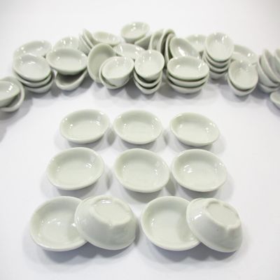 10 x25 mm White Oval Soup Bowl Dolls House Miniature Ceramic Supply 10839
