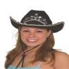jAc Black Cowboy Cowgirl Tiara Felt Light Up Rodeo Princess Hat view 1